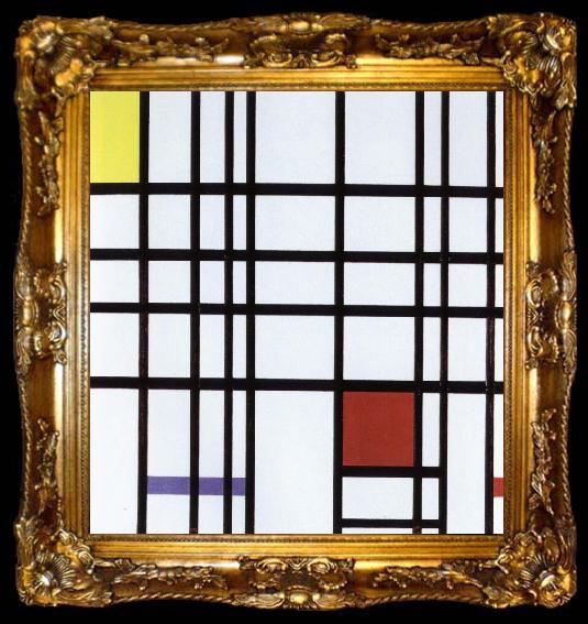 framed  Piet Mondrian compostition with yellow,blue and red,1937 to 42, ta009-2